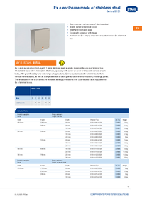 Thumbnail of document Ex product overview ex e enclosure made of stainless steel 8151 en gb rstahl 20183